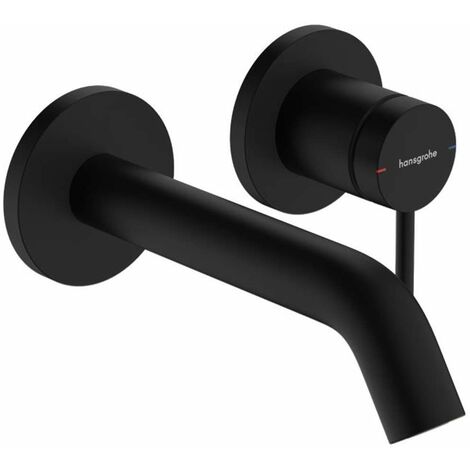 Hansgrohe Tecturis S - Unterputz-Waschtischarmatur, mit Ablaufgarnitur, 2-Loch-Montage, EcoSmart, schwarz matt 73350670