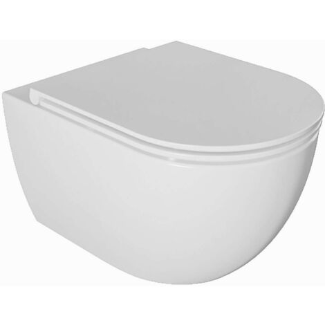 kielle Oudee - Wand-WC mit WC-Sitz SoftClose, Rimless, Weiß 30102001