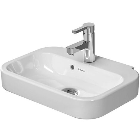 Duravit Happy D.2 - Handwaschbecken 50x36 cm, 1 Hahnnoch, Alpinweiß 0709500000