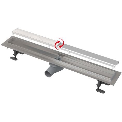 Alca Duschrinnen - Duschrinne Double Fit and Go 65 cm, inkl. Rost, Edelstahl APZ13-DOUBLE9-650 (1/4)
