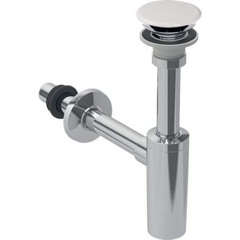 Geberit ONE - Design Siphon mit Ablauf, verchromt/weiß 151.019.01.1