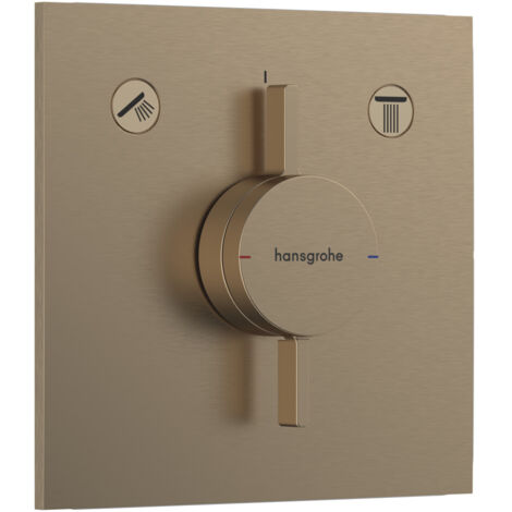 Hansgrohe DuoTurn E - Unterputzarmatur, für 2 Verbraucher, Bronze gebürstet 75417140