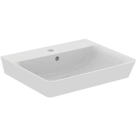 Ideal Standard Connect Air - Waschbecken Cube 55x46x16 cm, mit 1 Hahnloch, weiß E029901
