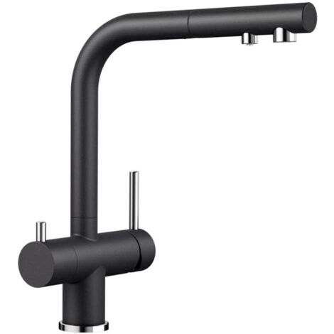 Blanco Fontas S II - Küchenarmatur mit ausziehbarem Auslauf und Filterfunktion, Anthrazit 525200