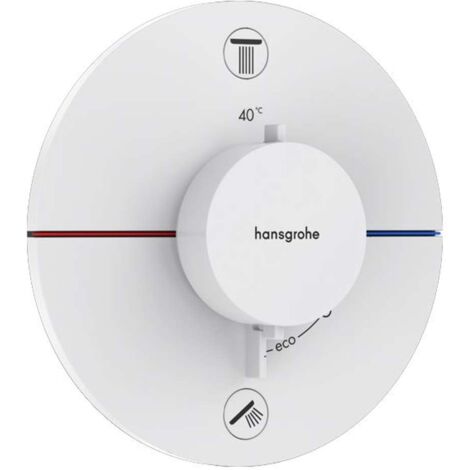 Hansgrohe ShowerSelect Comfort - Unterputz-Thermostatarmatur, für 2 Verbraucher, weiß matt 15554700