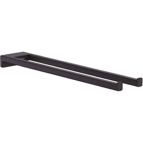 Hansgrohe AddStoris - Handtuchhalter zweiarmig, Länge: 45 cm, schwarz matt 41770670