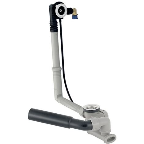 Geberit Badewannenablauf mit Drehbetätigung, Zulauf, Länge 26cm Außendurchmesser 40/50mm