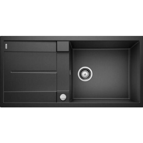 Blanco Metra XL 6 - Silgranitspüle, 100x50 cm, mit Ablaufsystembedienung, Schwarz 525931