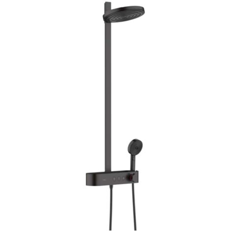 Hansgrohe Pulsify S - Duschset 260 mit Thermostat ShowerTablet Select 400, 2 Strahlen, Schwarz matt 24240670