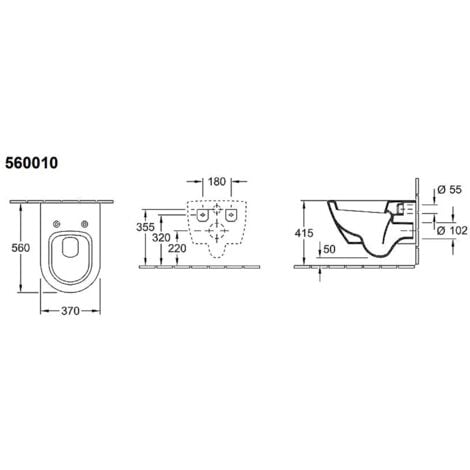 Villeroy & Boch Subway 2.0 - WandWC, Aquareduct, alpinweiß 56001001