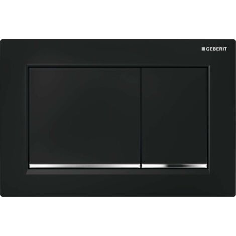 Geberit Omega30 - Betätigungsplatte OMEGA30, schwarz / chrom poliert 115.080.KM.1