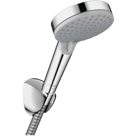 Hansgrohe Vernis Blend - Duschkopf-Set, 2 Strahlen, Brausehalter und Schlauch, EcoSmart,  verchromt 26278000