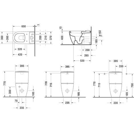 Duravit ME by Starck - WC Kombi für SensoWash, Alpinweiß 2170090000