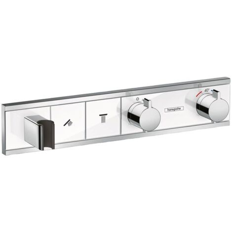 Hansgrohe RainSelect - Thermostat-Duscharmatur - Unterputz für 2 Verbraucher, weiß / verchromt 15355400 (1/5)