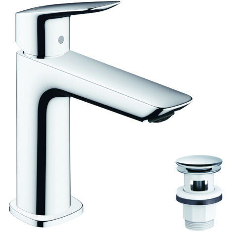 Hansgrohe Logis - Waschtischarmatur Fine 110, mit Auslass Push-Open, EcoSmart, verchromt 71252000