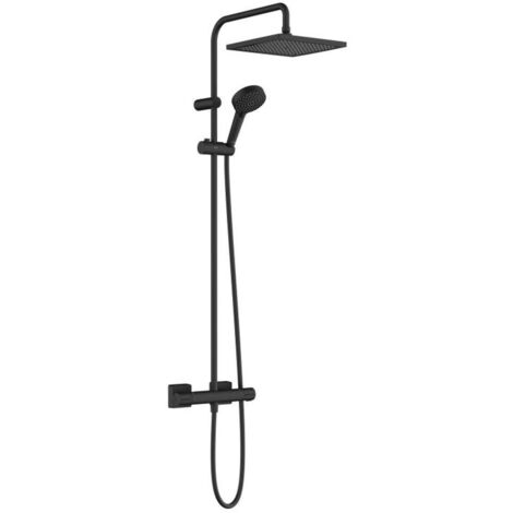 Hansgrohe Vernis Shape - Brausegarnitur Showerpipe 240 mit Thermostat, 2 Strahlarten, schwarz matt 26427670