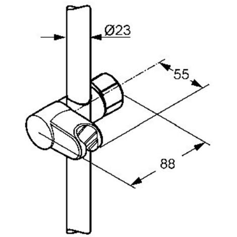 Kludi Brausehalter - Verschiebbarer Halter, Chrom 6253505-00