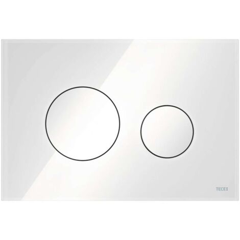 Tece TECEloop - WC-Betätigungsplatte, Glas weiß/weiß 9240650