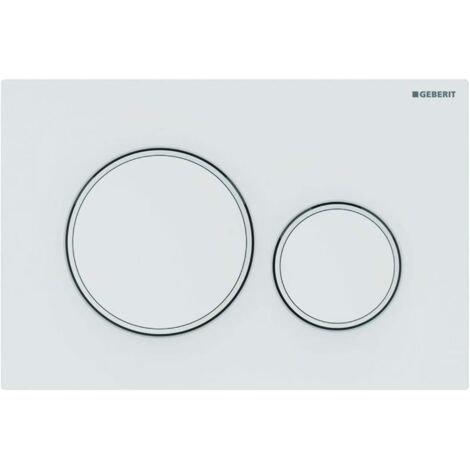 Geberit Sigma20 - Betätigungsplatte, 2 Mengenspülung, Weiß matt/Weiß 115.882.01.1