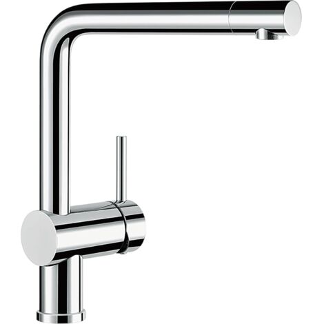 Blanco Armatur Linus druckfest - schwenkbarer Wasserhahn, Metall verchromt