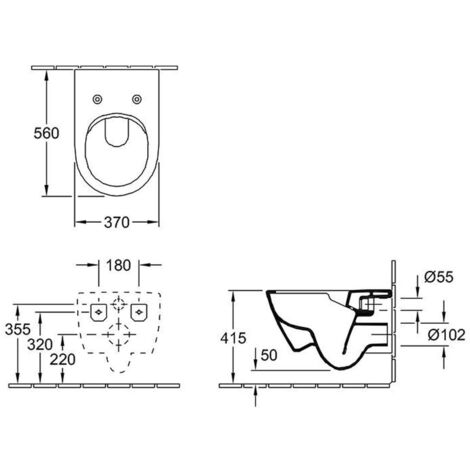 Villeroy & Boch Subway 2.0 - Wand-WC,SoftClosing, DirectFlush, CeramicPlus, alpinweiß 5614R2R1