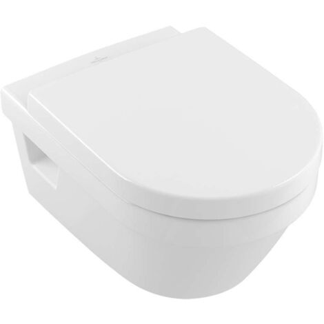 Villeroy & Boch Architectura - Wand-WC, mit Sitz SoftClose, Rimless, mit CeramicPlus Alpinweiß 5684HRR1