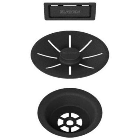 Blanco Accessoires - Ablaufset C-overflow, BlackEdition, Schwarz matt 239975