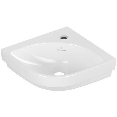 Eck-Handwaschbecken Villeroy & Boch Subway 3.0 320 x 320 mm, weiß - 43714601