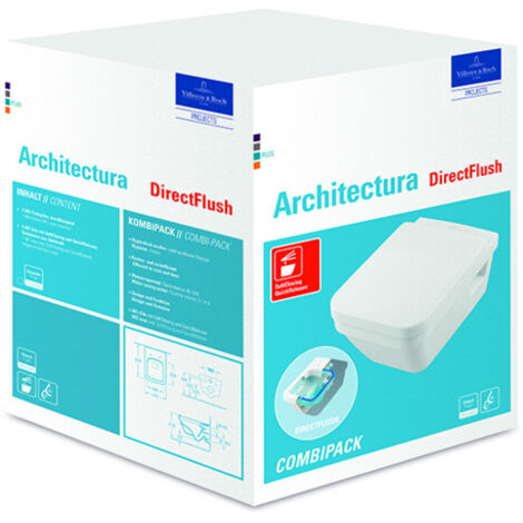 Villeroy & Boch Architectura - Wand-WC,SoftClosing, DirectFlush, CeramicPlus, Alpinweiß 5685HRR1
