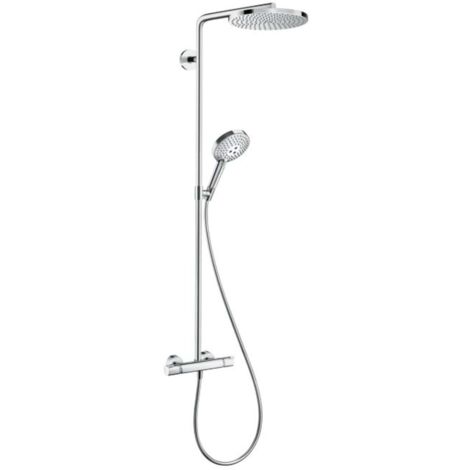 Hansgrohe Raindance Select S240 27633000 Showerpipe  , chrom, 1jet PowderRain, mit Thermostat