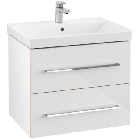 Villeroy & Boch Avento - Waschtischunterschrank, 630x514x45 cm , 2 Auszüge, Crystal White A89000B4