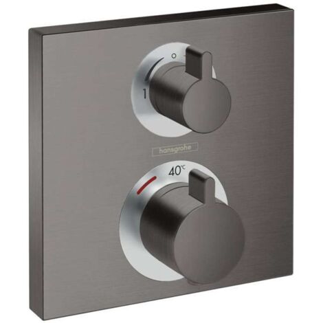 Hansgrohe Ecostat Square - Thermostatarmatur - Unterputz für 2 Verbraucher, schwarz chrom gebürstet 15714340