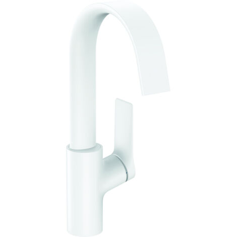 Hansgrohe Vivenis - Waschtischarmatur mit Ablauf und schwenkbarem Auslauf, EcoSmart, weiß matt 75030700