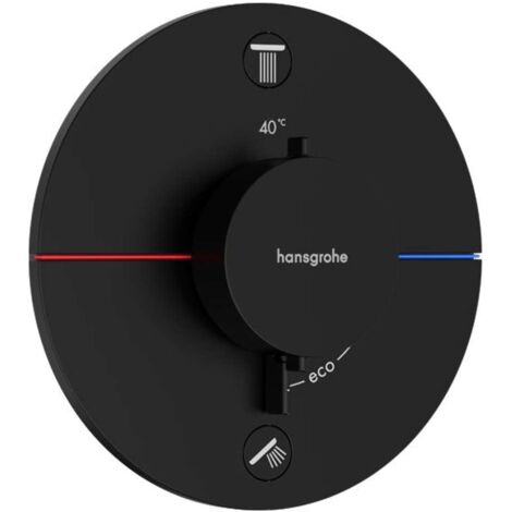 Hansgrohe ShowerSelect Comfort - Unterputz-Thermostatarmatur für 2 Verbraucher, schwarz matt 15554670