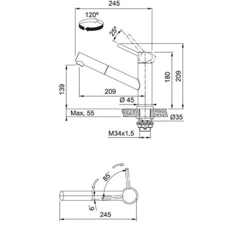 Franke Basic - Spültischarmatur FB 250.031, Chrom 115.0707.619