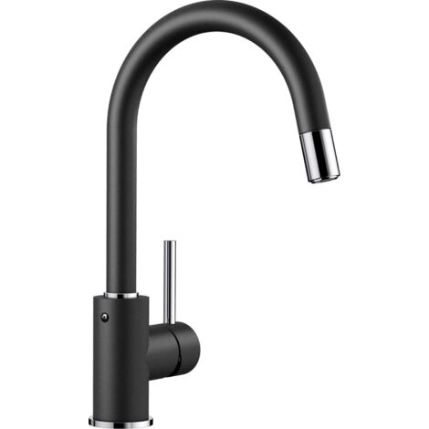 Blanco Mida S - Küchenarmatur, mit ausziehbarem Anschluss, Anthrazit/Chrom 521455