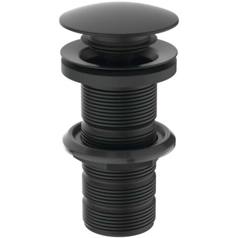 Ideal Standard - Ablaufgarnitur Click-Clack für Waschbecken ohne Überfall, schwarz E1483XG (1/3)