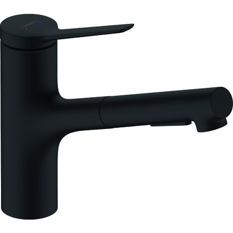 Hansgrohe Zesis M33 - Spültischarmatur 150, mit ausziehbarem Brause, Schwarz matt 74800670
