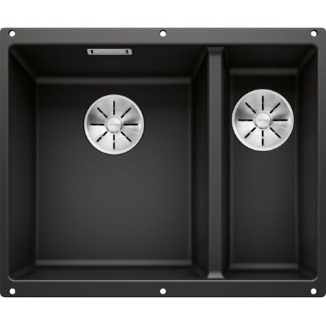 Blanco Subline 340/160 - Silgranitspüle, 56x46 cm, Spülbecken links, Schwarz 525985