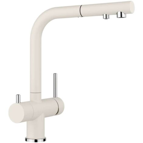 Blanco Fontas S II - Spültischarmatur mit ausziehbarem Auslauf und mit Filterfunktion, softweiß 526947