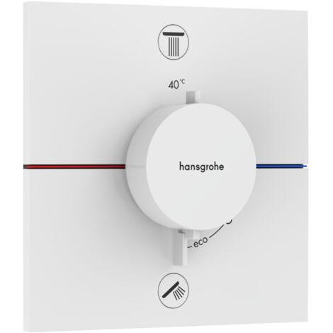 Hansgrohe ShowerSelect Comfort - Unterputz-Thermostatarmatur, für 2 Verbraucher, weiß matt 15572700