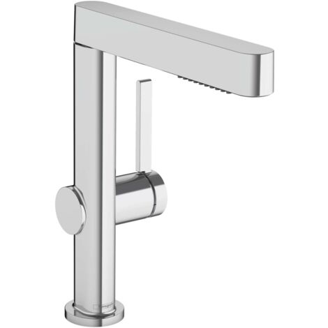 Hansgrohe Finoris - Waschtisch Einhebelmischer 230, mit Ablaufgarnitur Push-Open und ausziehbarer Brause, EcoSmart, verchromt 76063000