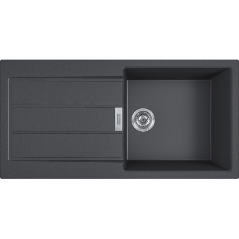 Franke Sirius 2.0 - Tectonite-Spüle S2D 611-100, 100x50 cm, Schwarz 143.0613.661