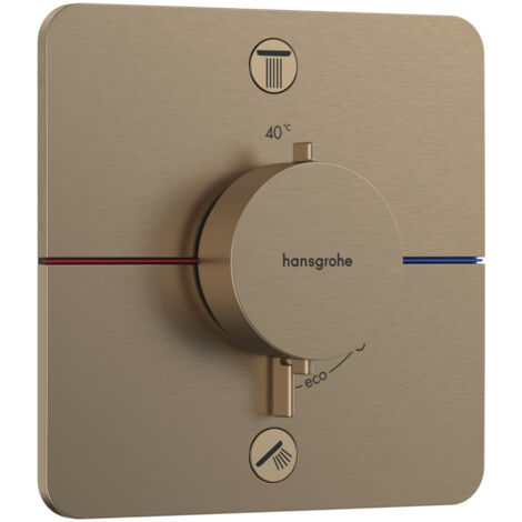 Hansgrohe ShowerSelect Comfort - Unterputz-Thermostatarmatur, für 2 Verbraucher, Bronze gebürstet 15583140