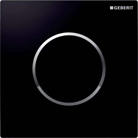 Geberit Spülsysteme - Pneumatische Urinal-Betätigungsplatte Typ 10, Schwarz/Chrom 116.015.KM.1