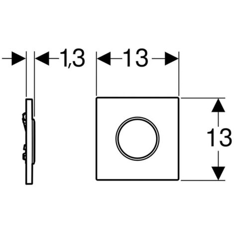 Geberit Spülsysteme - Pneumatische Urinal-Betätigungsplatte Typ 10, Schwarz/Chrom 116.015.KM.1