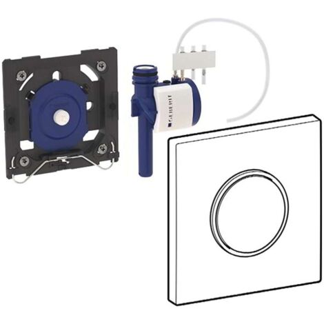 Geberit Spülsysteme - Pneumatische Urinal-Betätigungsplatte Typ 10, Schwarz/Chrom 116.015.KM.1