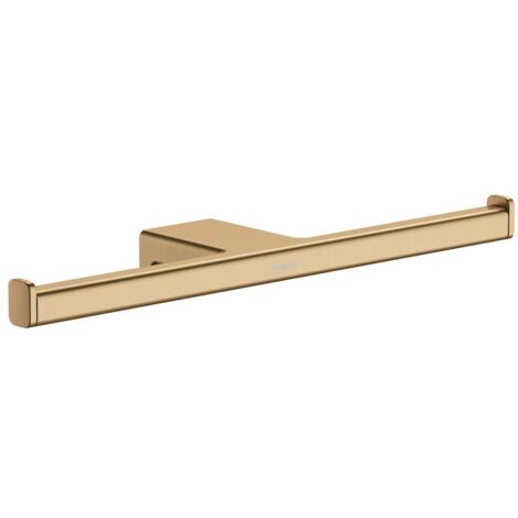 Hansgrohe AddStoris - Doppelpapierrollenhalter, Bronze gebürstet 41748140