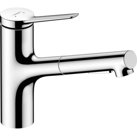 Hansgrohe Zesis M33 - Spültischarmatur 150, mit ausziehbarer Brause, EcoSmart, Chrom 74810000