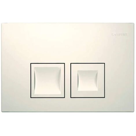 Geberit Betätigungsplatte Delta25 (ex Delta35) für 2-Mengen-Spülung, Square weiß-alpin 115135115